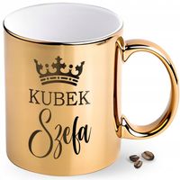 KUBEK ZŁOTY ELEGANCKI STYLOWY KUBEK SZEFA PREZENT