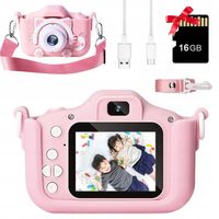 APARAT CYFROWY FOTOGRAFICZNY DLA DZIECI KAMERA ZABAWKA GRY+KARTA 16GB