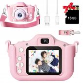 APARAT CYFROWY FOTOGRAFICZNY DLA DZIECI KAMERA ZABAWKA GRY+KARTA 16GB