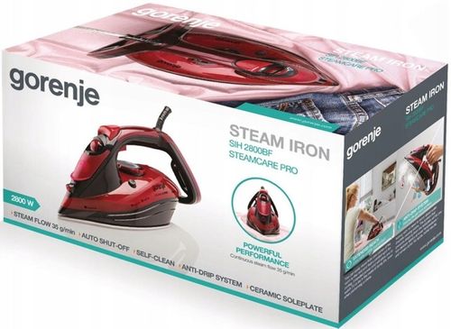Żelazko Gorenje SIH2800BF 2800W Ceramiczna stopa Automatyczne wyłączanie na Arena.pl