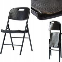 KRZESŁO KRZESEŁKO SKŁADANE ROZKŁADANE OGRODOWE CATERINGOWE RATTANOWE STRONG