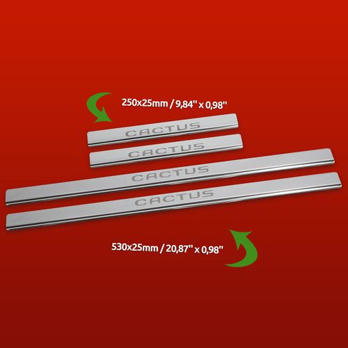 Listwa progowa CITROEN C4 CACTUS  CACTUS Stal nierdzewna 304 połysk 4szt na Arena.pl