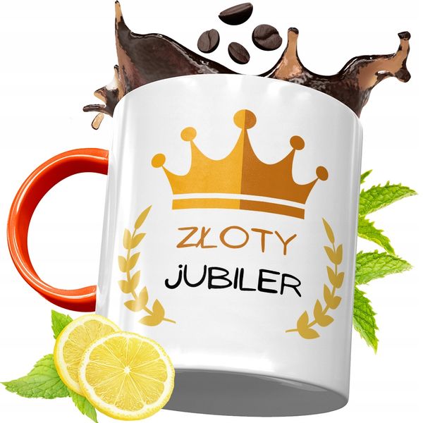 Kubek Pomarańczowy Dla Jubilera Prezent Z Nadrukiem Ze Zdjęciem zdjęcie 1