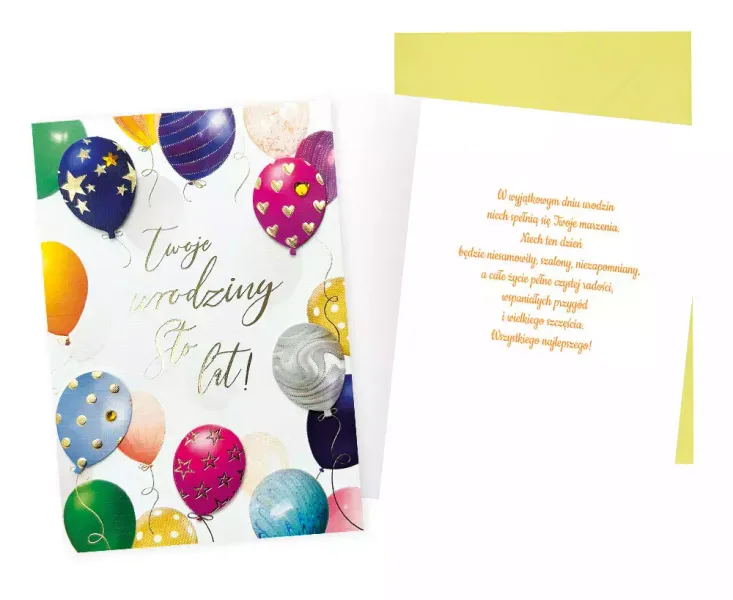 Karnet Urodzinowy, Balony zdjęcie 1