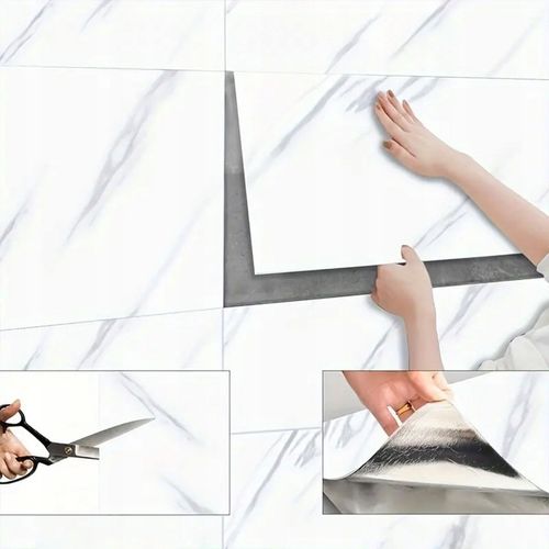 x10 SAMOPRZYLEPNY PANEL ŚCIENNY MARMUR PCV LAMINAT POŁYSK 3D Płytki 30x60 na Arena.pl