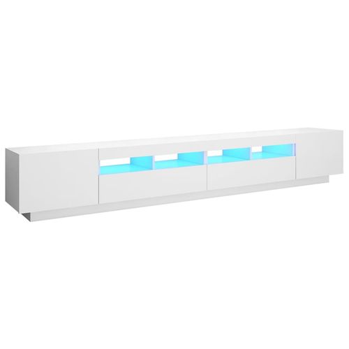 Szafka pod TV z oświetleniem LED, biała, 260x35x40 cm na Arena.pl