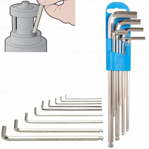 Zestaw kluczy trzpieniowych długich z kulką UNIOR na Arena.pl