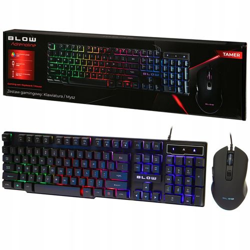 ZESTAW GAMINGOWY DLA GRACZA KLAWIATURA MYSZKA PODKŁADKA SŁUCHAWKI MIKROFON na Arena.pl