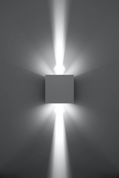 Kinkiet LAMPA przyścienna elewacyjna SL.0544 metalowa OPRAWA cube LED 6W 3000K kostka IP54 biała zdjęcie 5