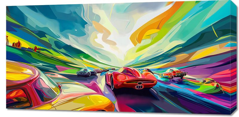 Obraz 100x50cm Wyścig Przy Barwach zdjęcie 1