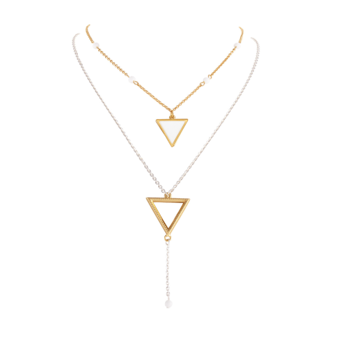 warstwowy, srebrno złoty naszyjnik z agatami by klaudia nieścior na Arena.pl