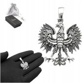 Zawieszka Srebrna pr. 925 Wisiorek ORZEŁ w Koronie Godło Polski (Mały)