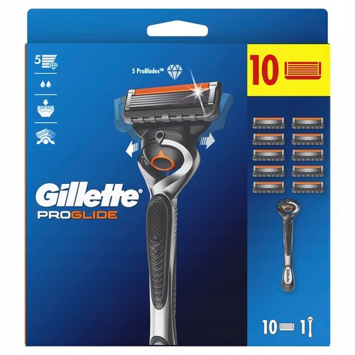 Gillette ProGlide Maszynka do golenia + 10 Ostrzy na Arena.pl