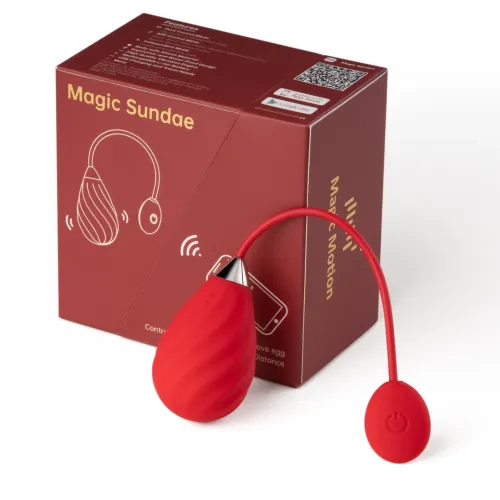 magic motion magic sundae red - model sterowany aplikacją, silikonowy na Arena.pl