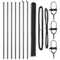 Ogrodzenie z słupkami Szary 1.6 x 10 m Stal pokryta PCV