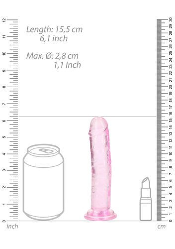 Straight Realistic Dildo With Suction Cup - 6'' / 14,5 na Arena.pl