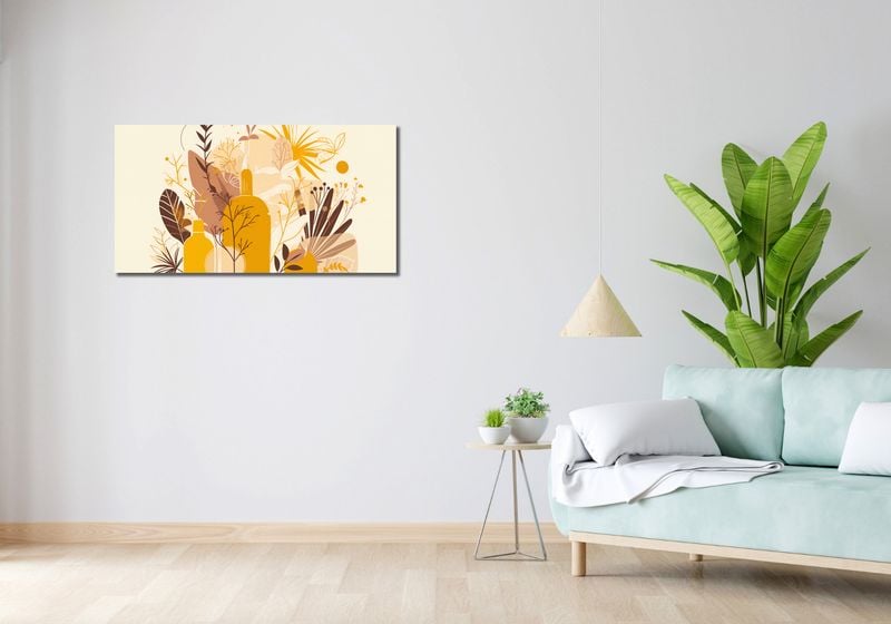 Obraz 100x50cm Złote Rośliny zdjęcie 2
