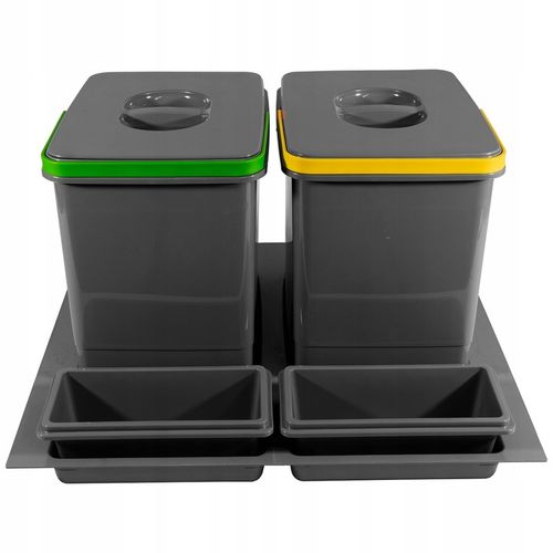 Kosz Segregator na śmieci MULTINO 60 2x15 L - 2 pojemniki na Arena.pl