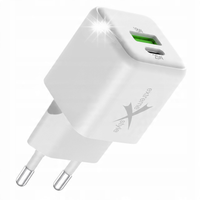 Podwójna SZYBKA Ładowarka sieciowa USB-C Typ-C +USB GaN EVO PD3.0 QC4 25W