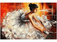 OBRAZ PRIMA BALERINA CIEPŁYM TLE