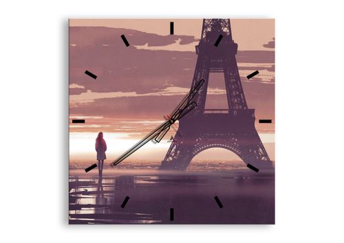 Zegar Ścienny - Wieża Eiffla Postać - 60X60 Cm - C3Ac60X60-4104 na Arena.pl