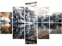 105CM 150CM OBRAZ 5 ELEM WYSEPKA JEZIORZE DRUK