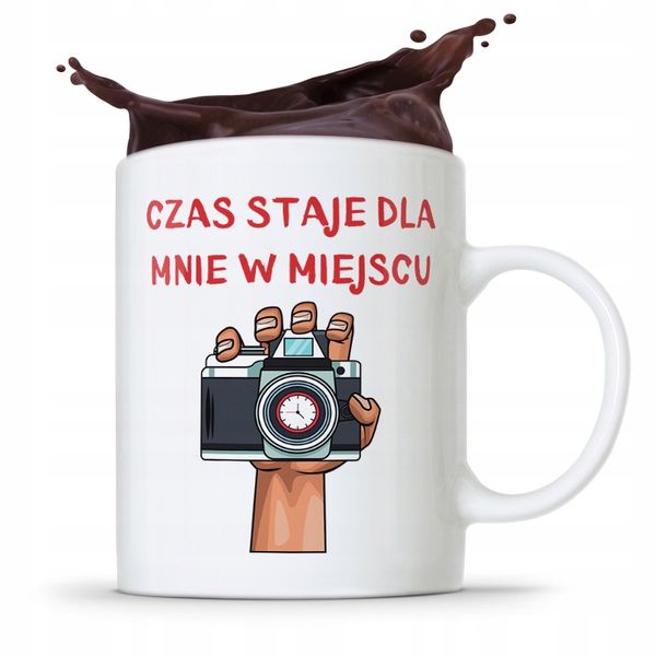 Kubek Dla Fotografa Czas Staje Dla Mnie W Miejscu Z Nadrukiem Ze Zdjęciem zdjęcie 1