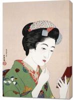 Obraz 70x100cm Woman Applying Rouge, Hashiguchi Japoński Vintage