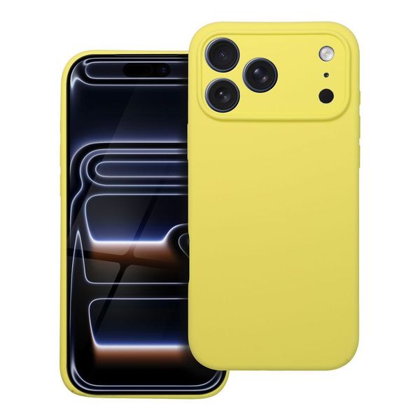 Futerał SILICONE 2mm do IPHONE 17 Pro Max żółty zdjęcie 1