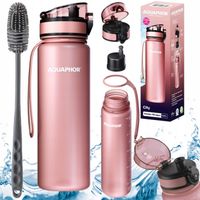 Zestaw Butelka filtrująca AQUAPHOR CITY 0,5l pudrowy róż + szczoteczka