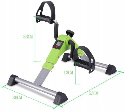 FUNKCJONALNY ROWEREK ROTOR TRENINGOWY SKŁADANY z LICZNIKIEM ZIELONY na Arena.pl