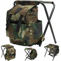 Krzesełko KRZESŁO PLECAK TORBA NA RYBY 3w1 MORO wędkarskie polowe