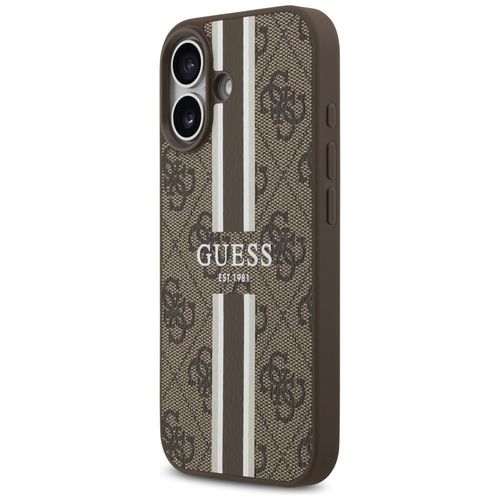 Etui Guess 4G Printed Stripes MagSafe do iPhone 17 brązowy na Arena.pl