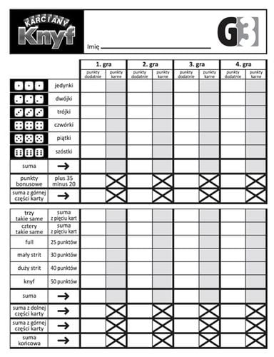 Knyf karciany na Arena.pl