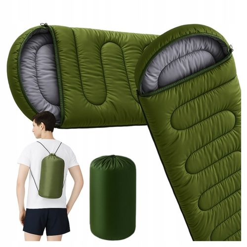 ŚPIWÓR TURYSTYCZNY WOJSKOWY MUMIA KOŁDRA ZIMOWY Z KAPTUREM 1-15°C 200x70 CM na Arena.pl