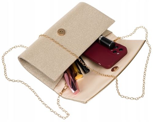 Torebka kopertówka brokatowa na wesele bal wieczorowa mała z klapką Rovicky na Arena.pl