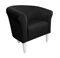 Fotel Milo nogi 20cm białe czarny MG19