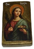 Ikona Święta Łucja patronka krawców, rolników