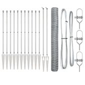 Ogrodzenie z słupkami Srebrny 1.2 x 10 m Stal pokryta PCV