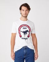 MĘSKI T-SHIRT WRANGLER SS AMERICANA TEE WHITE W7AGD3989 S