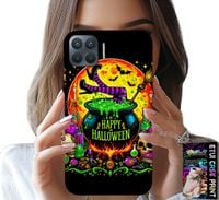 ETUI DO OPPO RENO 4 LITE - WIEDŹMA KOCIOŁEK RÓŻDŻKA HALLOWEEN SZKŁO