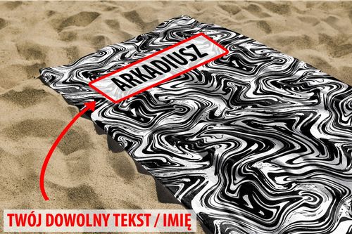 RĘCZNIK Abstrakcja z twoim dowolnym tekstem 150x70cm 001H na Arena.pl