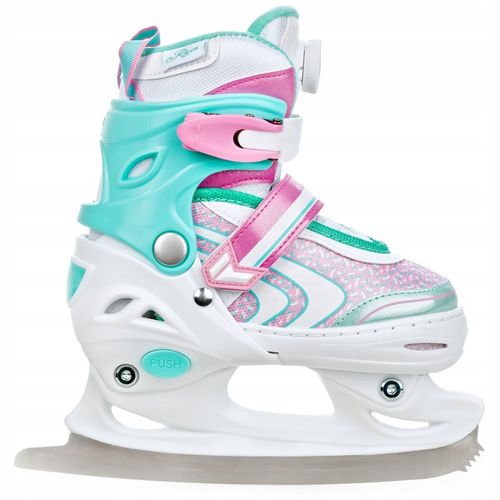 Rolki Łyżwy Wrotki Regulowane 4w1 RAVEN Lia PLUS Mint 30-33 Kółka LED na Arena.pl