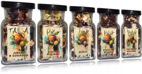 Herbata Owocowa w słoiczkach - zestaw 5szt - C na Arena.pl