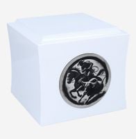 Drewniana Urna z Motywem Rodeo Biała