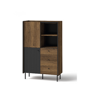 Nowoczesna Regał Mały Orzech 2D3SZ 88 cm PRESTIM DL