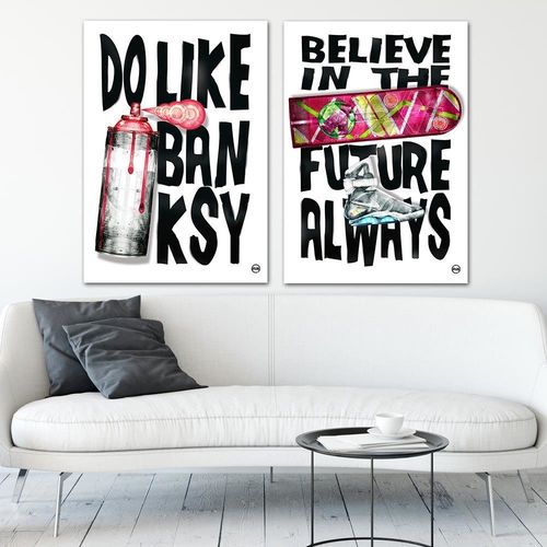 Deco Panel, Różowy spray 70x100 na Arena.pl