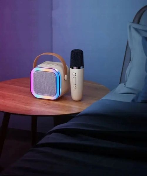GŁOŚNIK BLUETOOTH PRZENOŚNY KARAOKE RGB 2 MIKROFONY USB SD MINI JACK zdjęcie 7