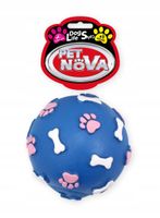 Piłka dla psa piszcząca z wypukłymi wzorami 9cm - L PetNova