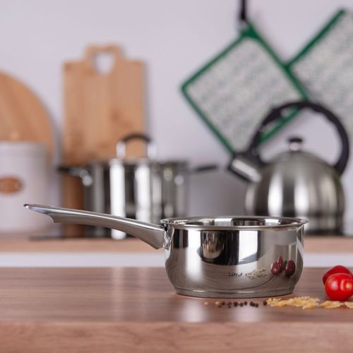 Rondel rondelek stalowy z rączką 1 l 15 cm kapslowe dno indukcja zmywarka na Arena.pl